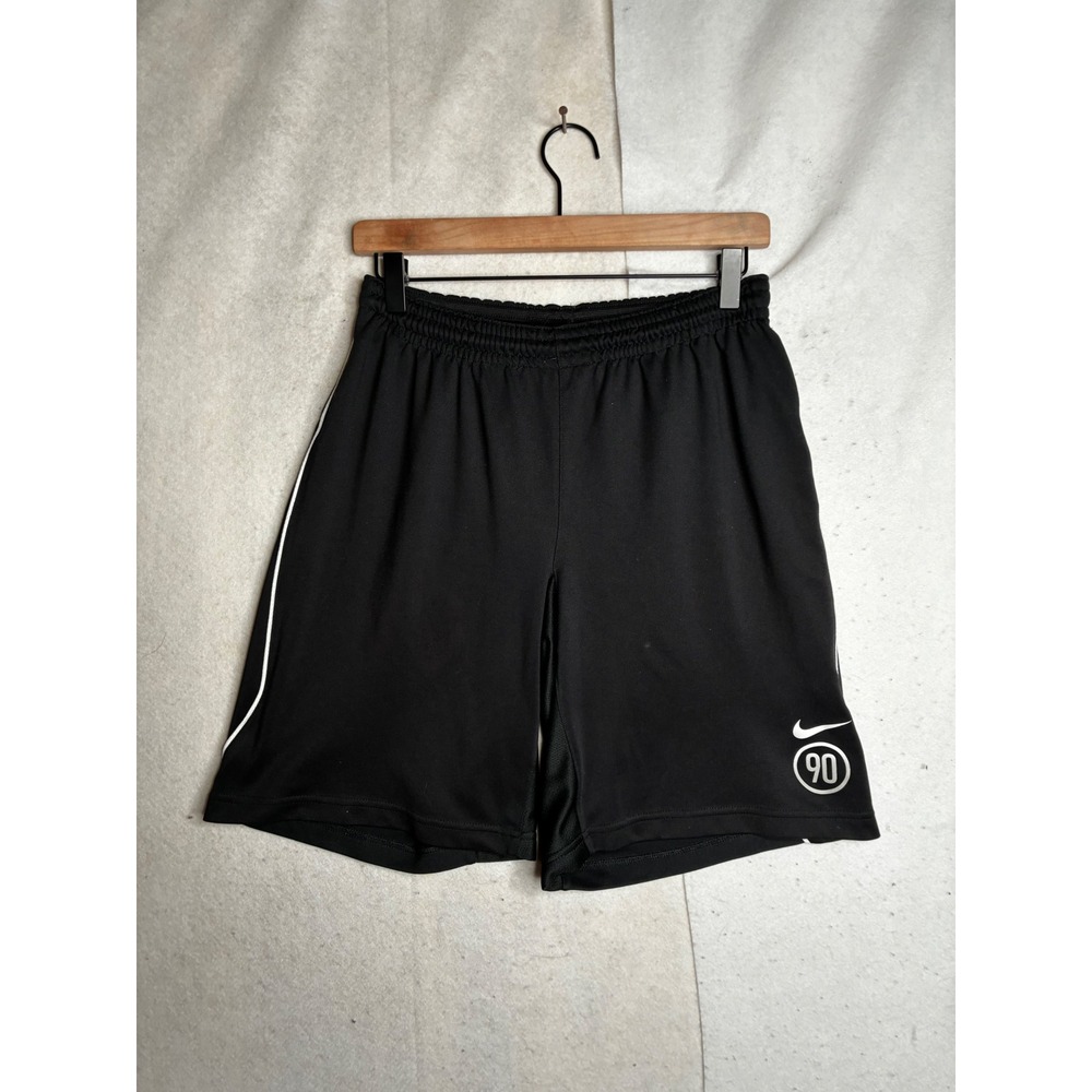Nike Total Soccer Shorts Black White Piping Boys XL 18-20 Nike FIT DRY